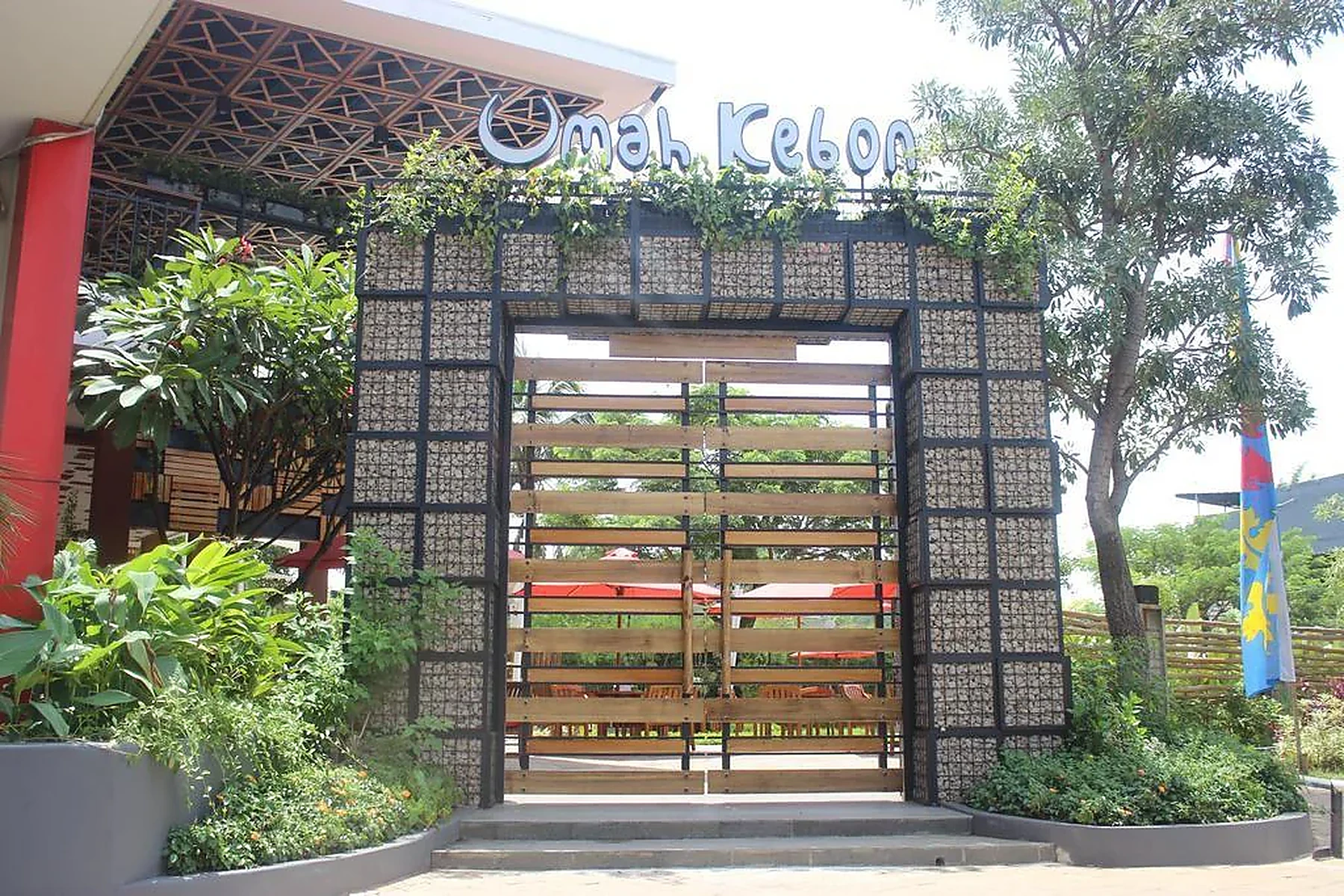 Corporate entrance signage installation